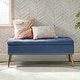 preview thumbnail 42 of 137, HULALA HOME Neptunus Modern 45.5" W Velvet Bedroom Storage Bench for End of Bed with Nailhead Trim