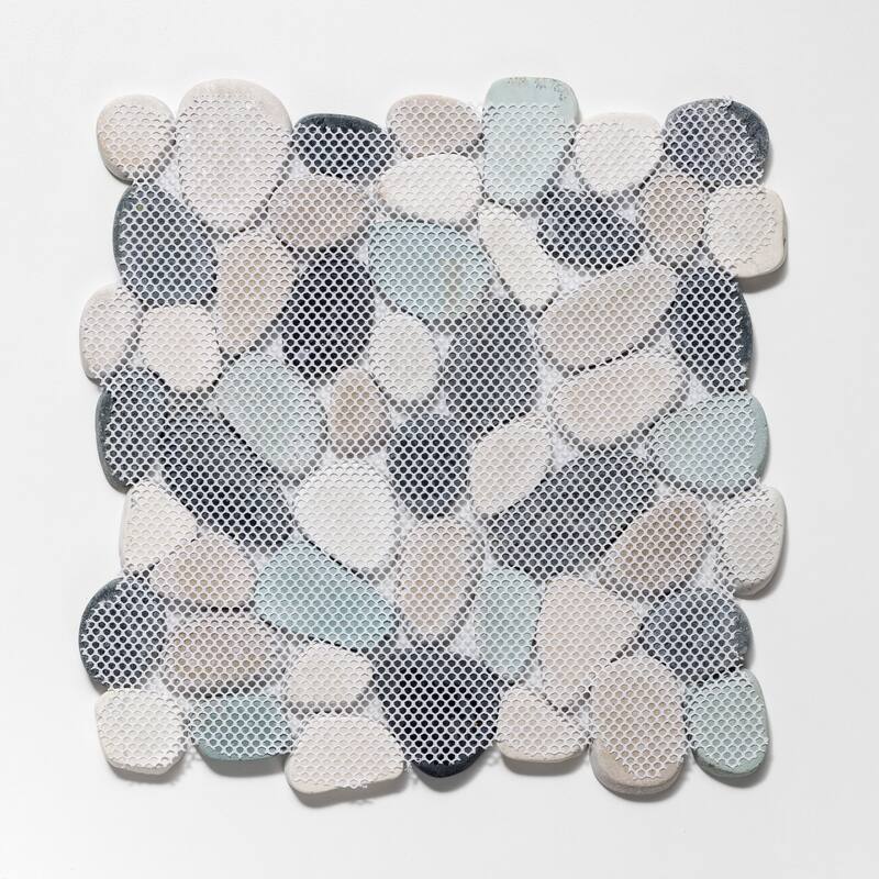 Sliced Pebble 11 in. x 11 in. Mesh-Mounted Mosaic Wall and Floor Tile