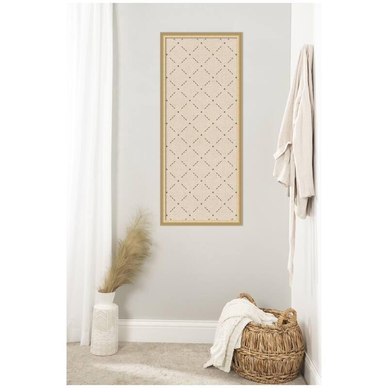 Kate and Laurel Pinboard Green Lattice Print