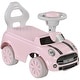 preview thumbnail 1 of 14, Toddler Ride on Toy, Foot to Floor Sliding Car with Horn, Working Steering Wheel & No Tip Anti-Over-Backwards System Pink