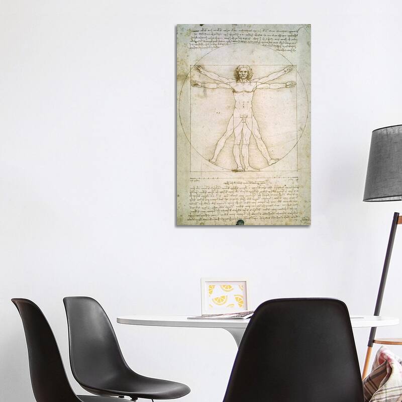 iCanvas "The Proportions of the human figure " by Leonardo da Vinci Canvas Print - 40x26x1.5