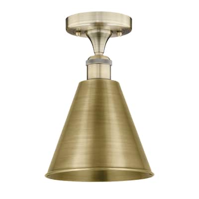 Innovations Lighting Ballston Cone - 1 Light 8" Semi-Flush Mount