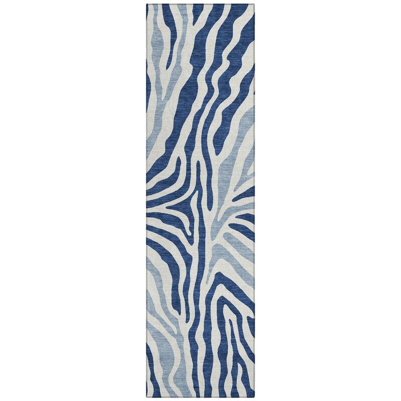 Machine Washable Indoor/ Outdoor Modern Prints Chantille Rug