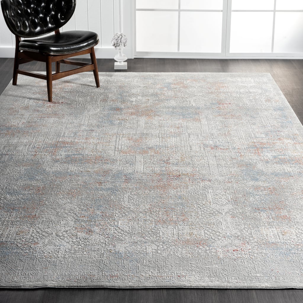 Dalton Sterling/Pewter Abstract Area Rug