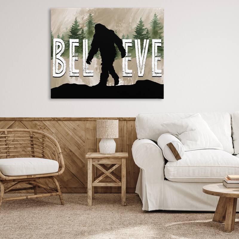 Stupell Believe Rustic Mythical Creature Canvas Wall Art Design By Nicole DeCamp