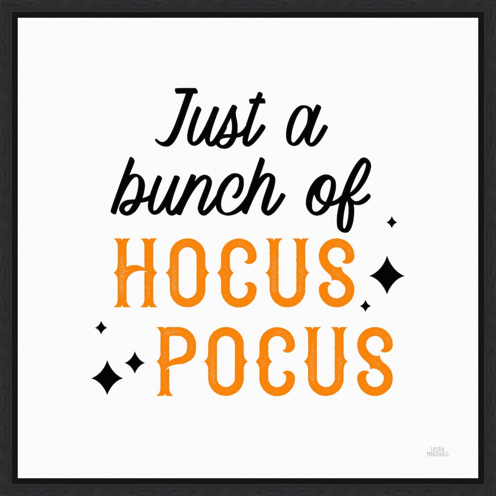 Halloween Typography III by Laura Marshall Framed Canvas Wall Art Print