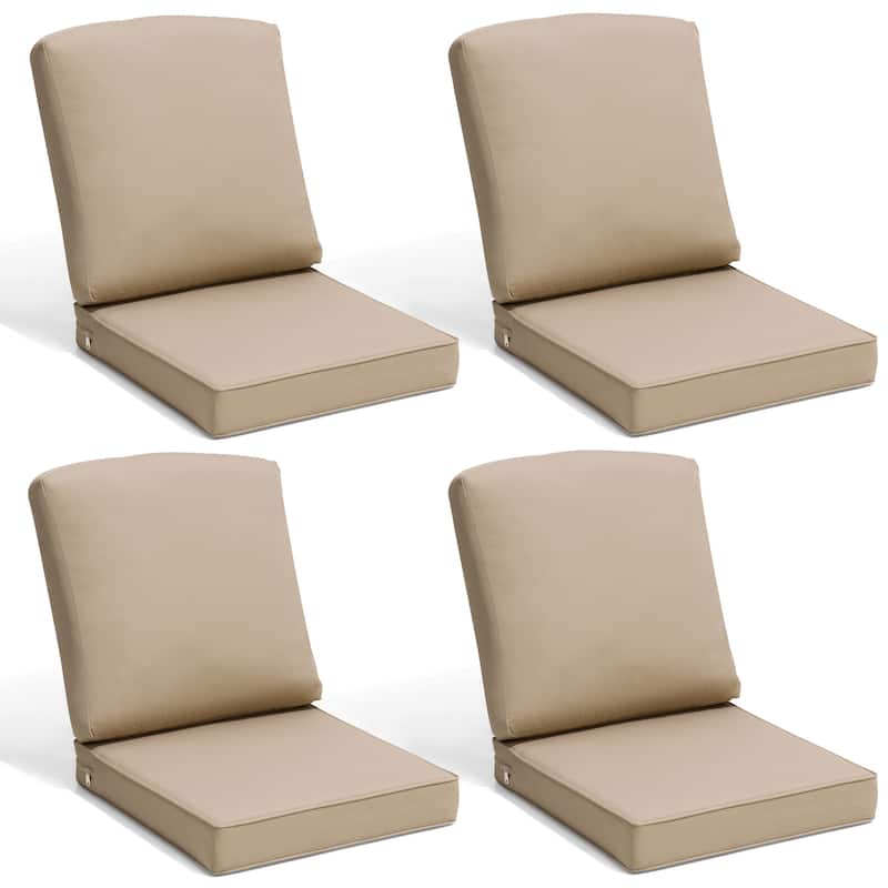 21 W in x 22 D in Outdoor Deep Seat Chair Cushion Set Dining Patio Chair Pad Set