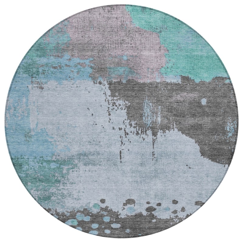 HomeRoots Abstract Transitional Rectangle Outdoor Rug