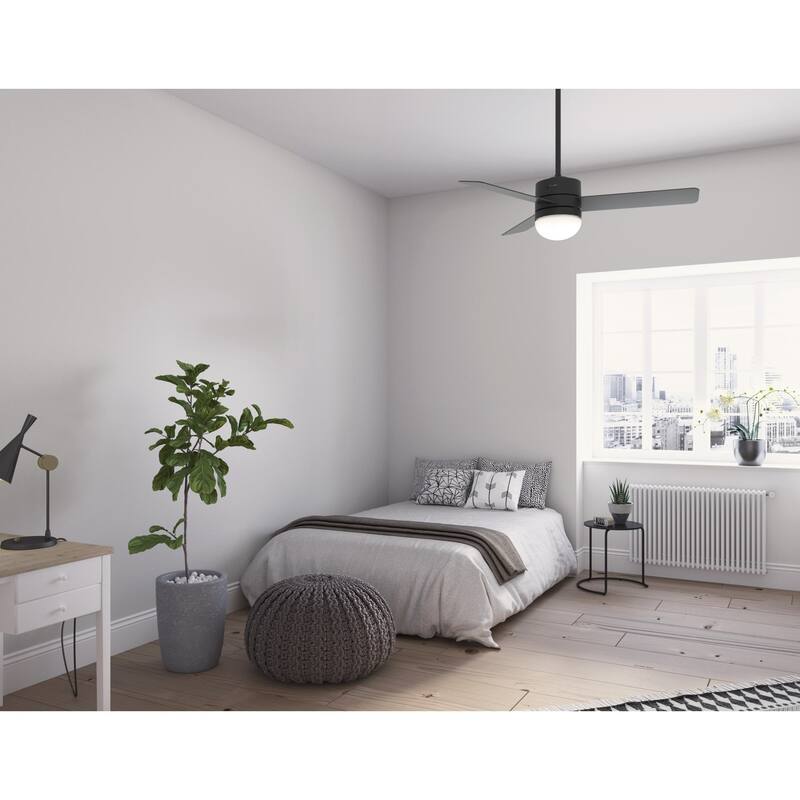 Hunter 54" WiFi Neutron Smart Ceiling Fan with LED Light Kit, Handheld Remote