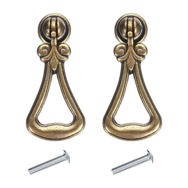 2 Sets Vintage Pendant Drawer Pulls for Dresser Drawers Bronze(2.4" Long) -  Bronze - Bed Bath & Beyond - 40702052