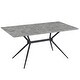 preview thumbnail 50 of 131, Elega Modern Sintered Stone Dining Table Modern Trestle Base Powder-Coated Steel Frame Kitchen Table - 47"-71"