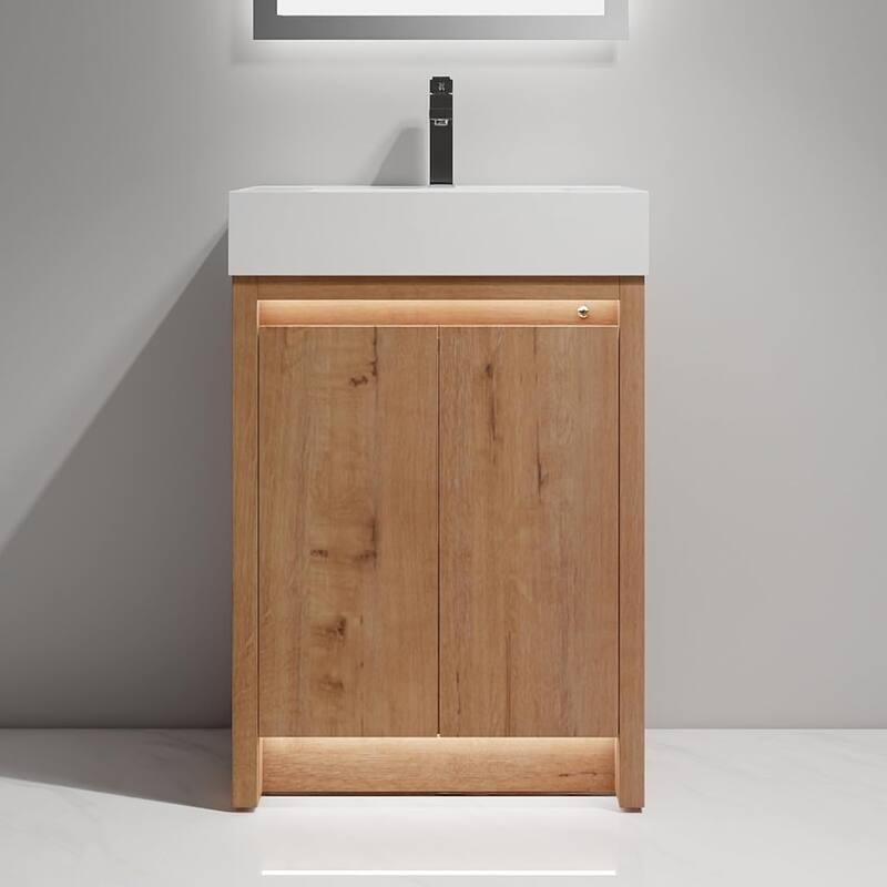 Blossom 48" All Wood Freestanding Bathroom Vanity with Acrylic Sink