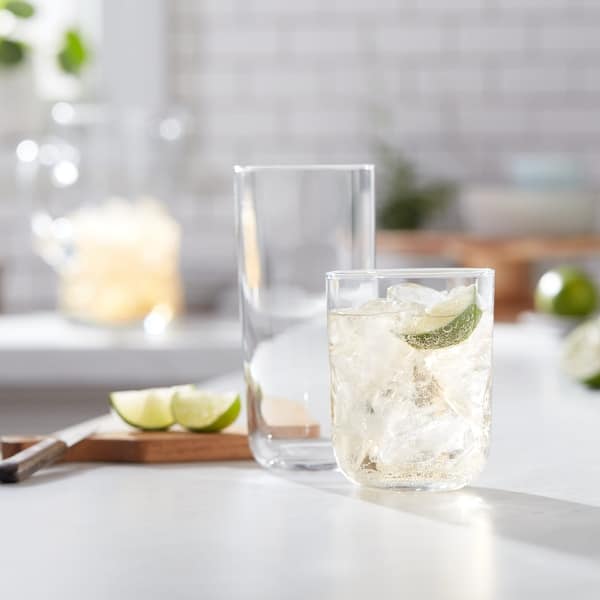 Libbey Polaris 16-Piece Tumbler and Rocks Glass Set, Axis - Set of 16
