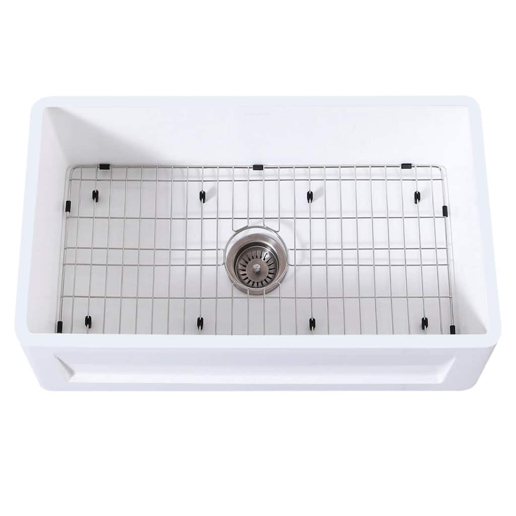 Kingston Brass Arcticstone 33" Farmhouse Single Basin Stone Composite