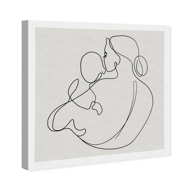 Olivias Easel Prints 'Mother and Child' People and Portraits Black Wall Art Canvas Print