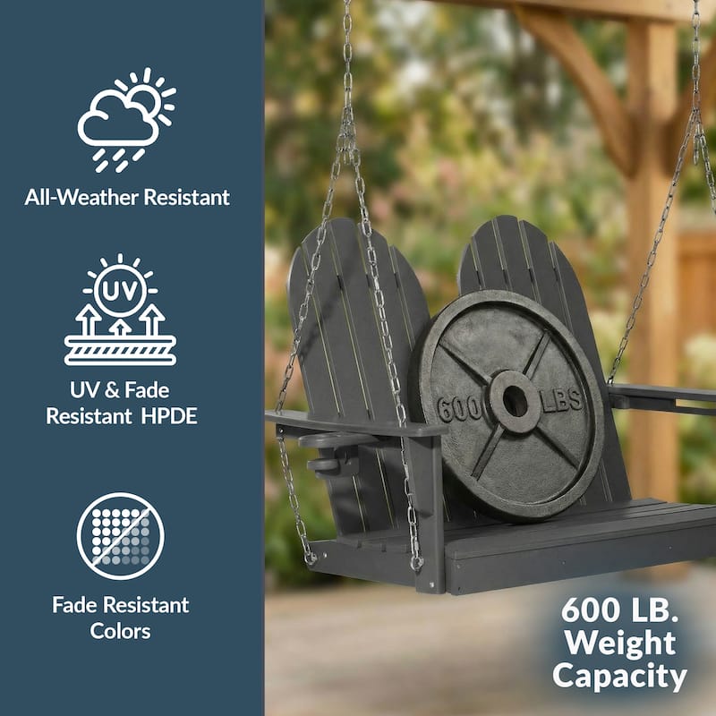 Hanniford Poly Adirondack 50 Inch Porch Swing