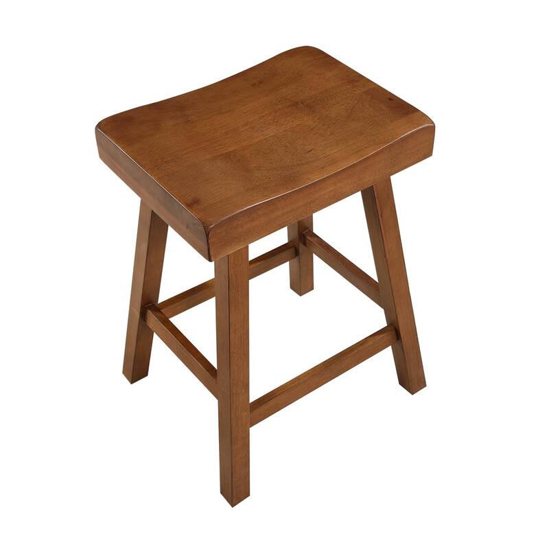 24 In Jackson Wood Saddle Barstool