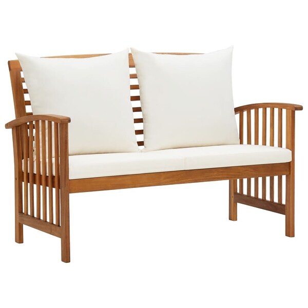 Vidaxl 5 piece garden lounge set with cushions solid acacia wood outlet