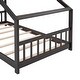 preview thumbnail 37 of 57, Roomfitters Twin Size House Bed with Wooden Frame, Modern Loft Design, Grey