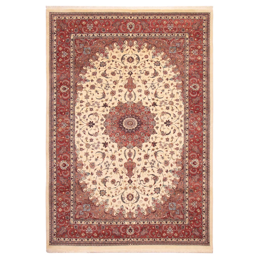 ECARPETGALLERY Hand-knotted Pako PersianCream Wool Rug - 9'11 x 14'5