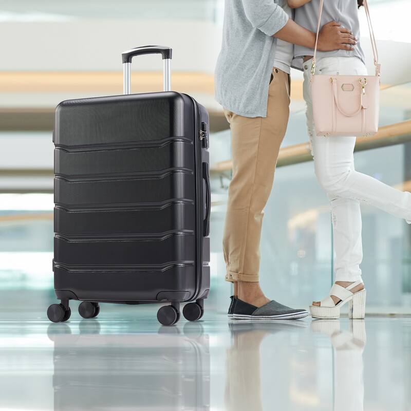 Hard Shell Expandable Lightweight Rolling Luggage with TSA Lock and Spinner Wheels, for Travel