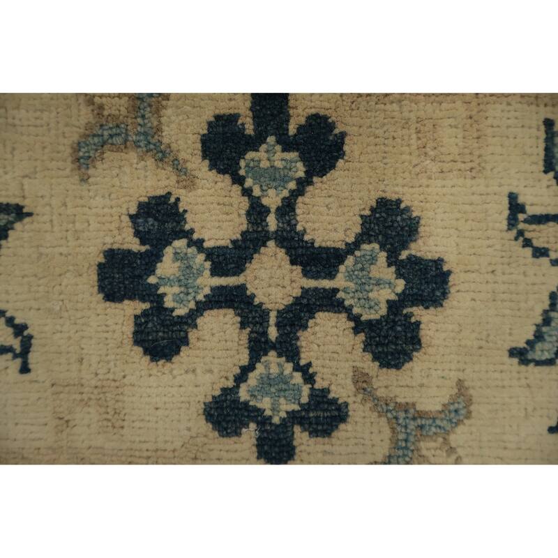 Hand Knotted Oriental 100% Wool Carpet Traditional Floral Green Ziegler Area Rug - 11' 5'' X 8' 11''