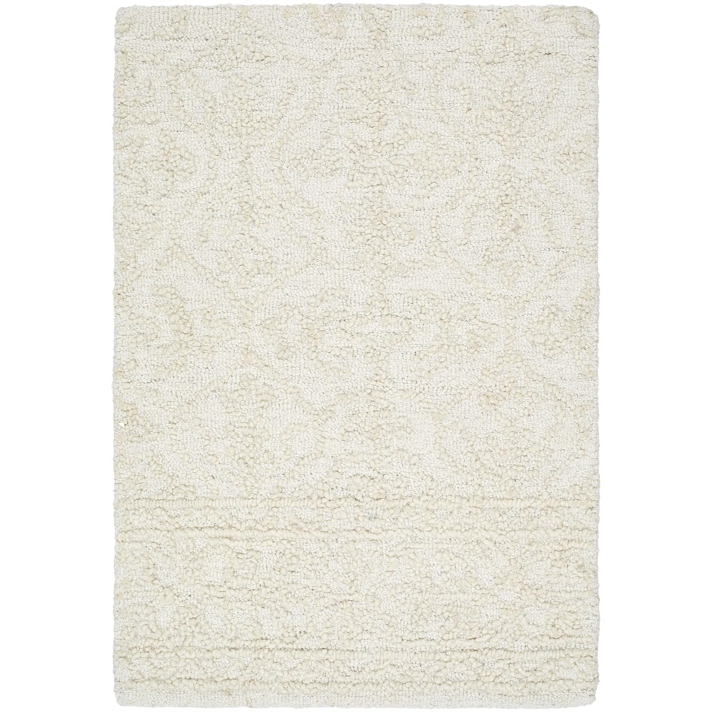 Livabliss Sicily Casual Solid Color Wool Area Rug