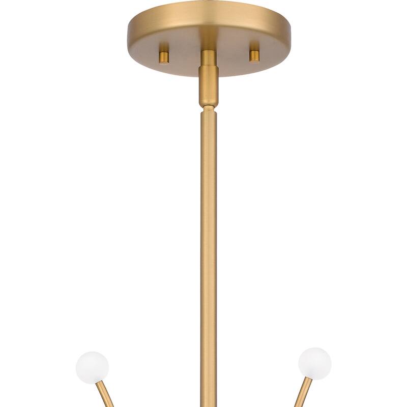 Kiera 6-Light Brushed Weathered Brass Chandelier