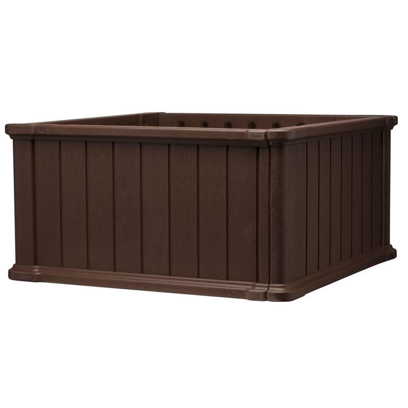 Southern Patio Brown Resin 24-inch Raised Garden Bed Planter - 24" x 24"