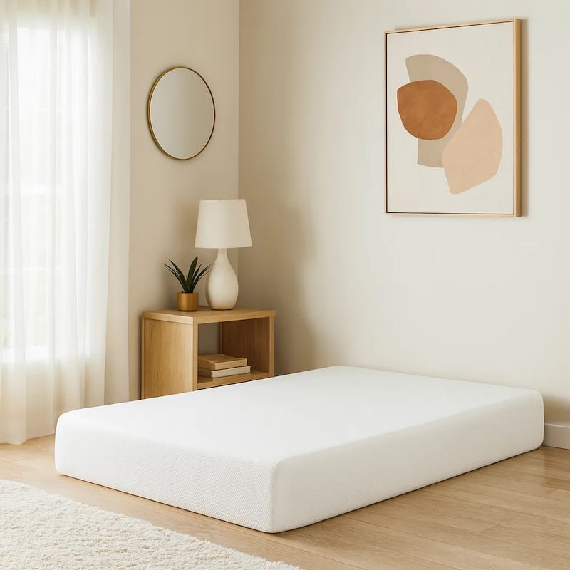 Bree 8 Inch Plush Twin Size Mattress with Cool Gel Foam, Aloe Vera Infused