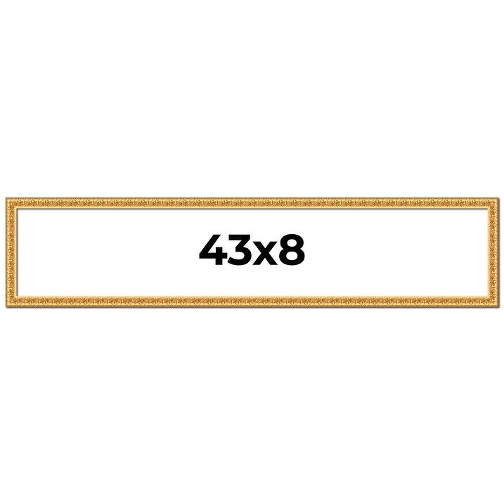 43x8 Frame Gold Real Wood Picture Frame Width 1 inches | Interior