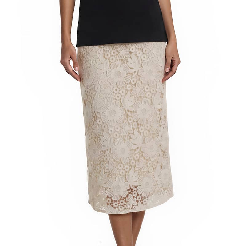 Prada Floral Lace Midi Skirt - 38 EU