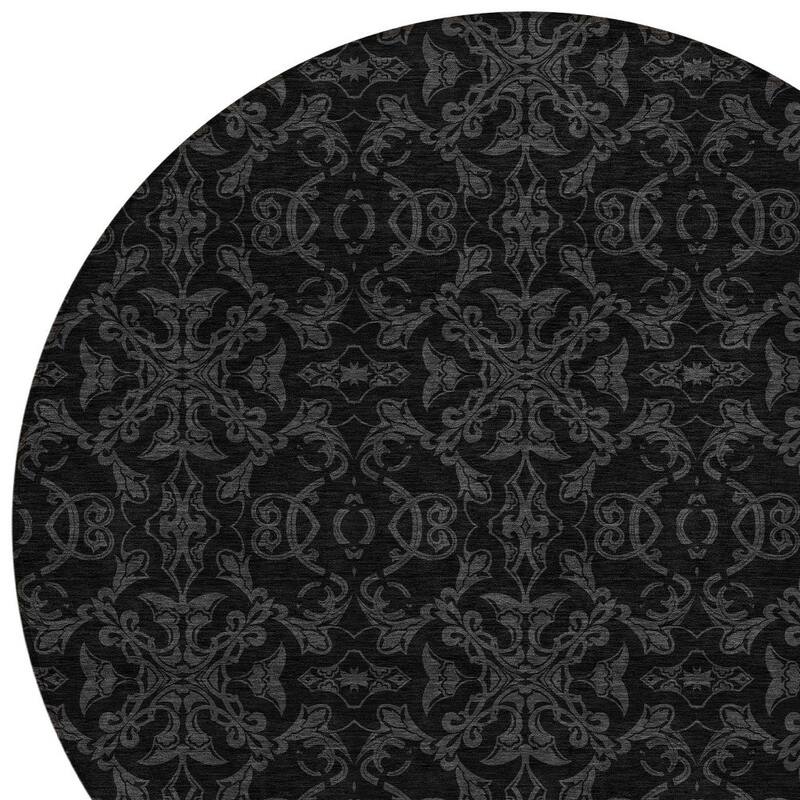 HomeRoots Medallion Transitional Rectangle Outdoor Rug