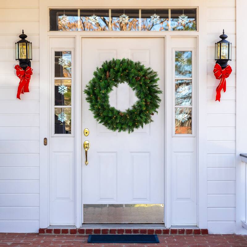 36" Royal Oregon Pine Artificial Christmas Wreath - Clear Lights