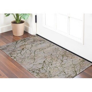 Stylish Rectangle Area Rug with Abstract Design - 36' X '24' X '0.09 ...