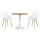 preview thumbnail 9 of 22, Kurv Mid-Century Modern 3-Piece Cafe Dining Set