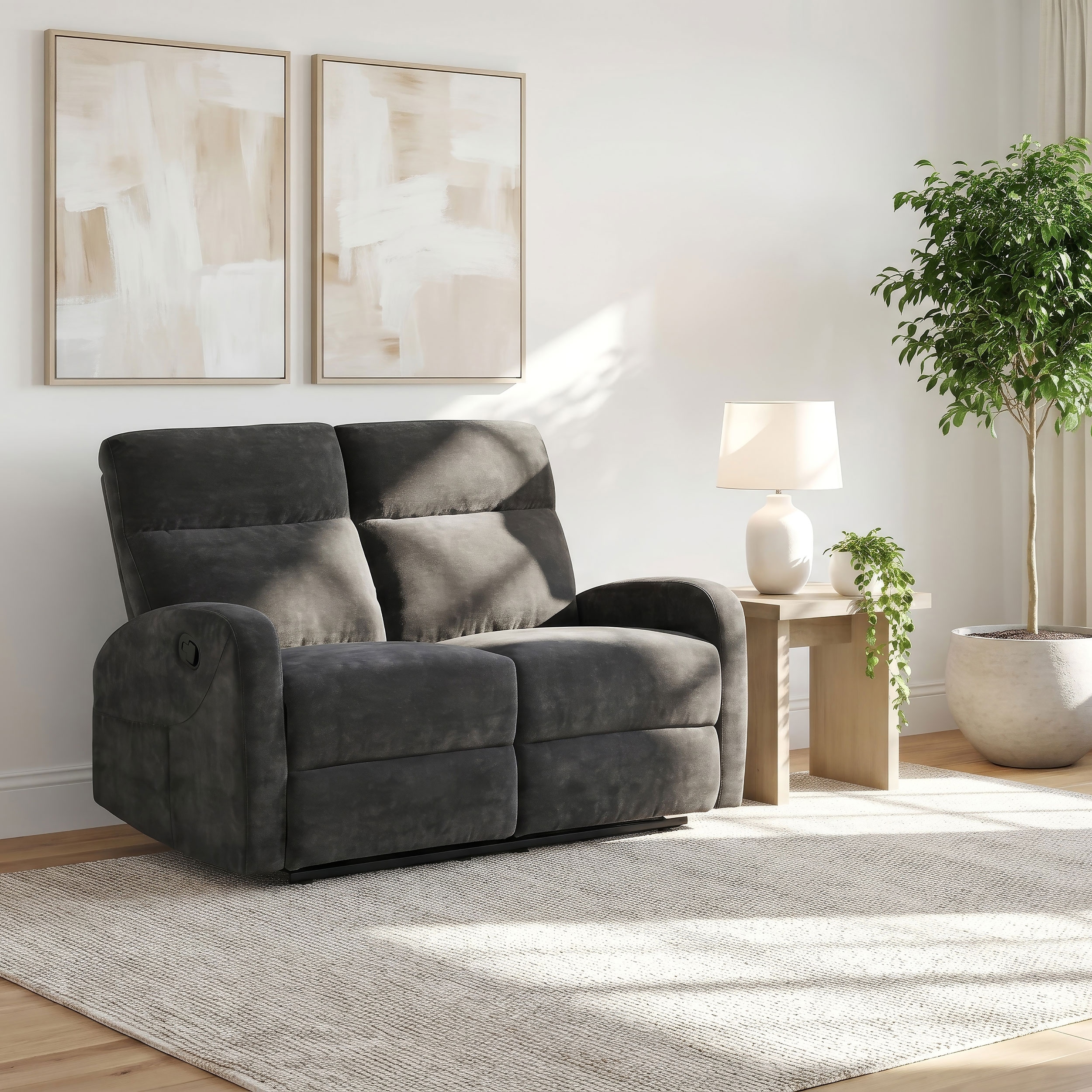 Hamilton Chenille Manual Reclining Loveseat
