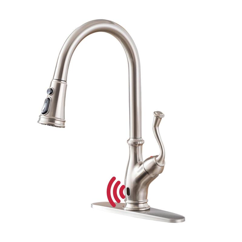 3-Function Single Handle Touchless Pull Down Sprayer Kitchen Faucet