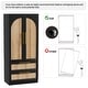 preview thumbnail 9 of 11, Arched Desgin Armoire with 2 Storage Drawers Wardrobe Closet