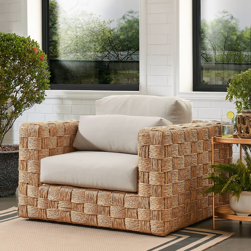 Thames Outdoor Patio Wicker Outdoor Patio Rattan Armchair