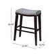preview thumbnail 18 of 18, Kimi Contemporary Upholstered Saddle Barstool with Nailhead Trim (Set of 2) by Christopher Knight Home