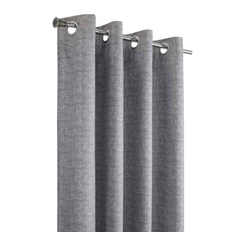 Mason Texture Printed Blackout Grommet Curtain Panel