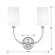 preview thumbnail 4 of 3, Libby Langdon for Crystorama Sylvan 2 Light Polished Nickel Sconce - 15.5'' W x 15.87'' H x 7'' D - 15.5'' W x 15.87'' H x 7'' D