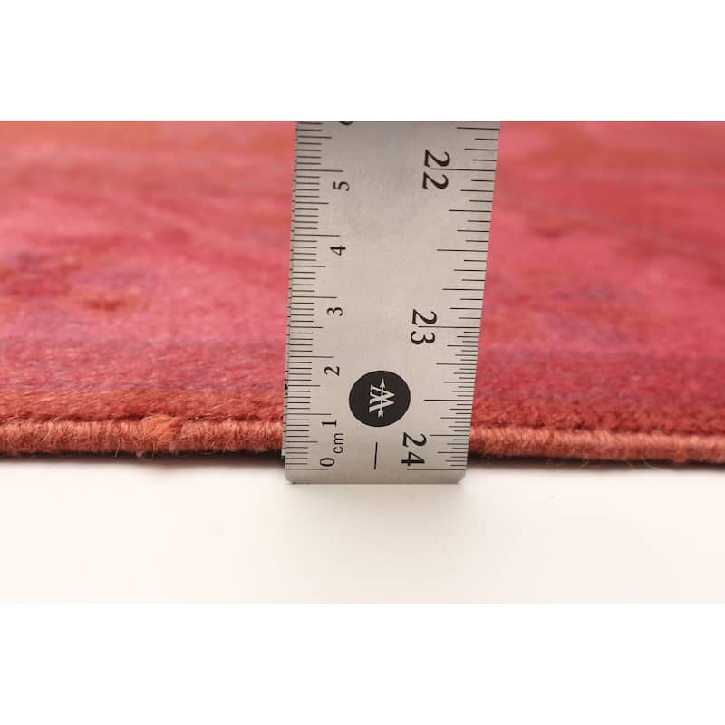 ECARPETGALLERY Hand-knotted Color Transition Pink Wool Rug - 2'8 x 9'11