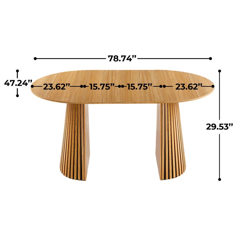 Extendable Home Office Table, Dining Table Kitchen Table, Large Coffee Table with Stripe Legs