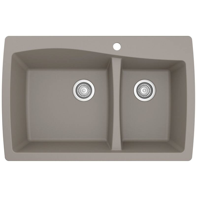 Karran USA QT-721 Quartz QT 34" Drop In Double Basin Quartz Composite