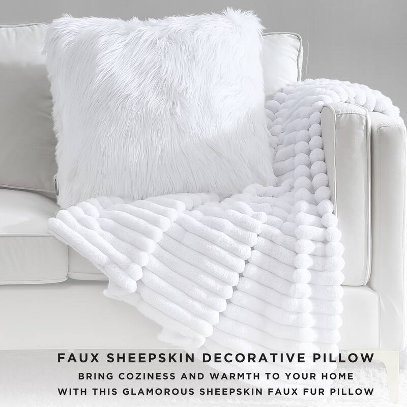Juicy Couture Sheepskin Pillow 22" x 22"