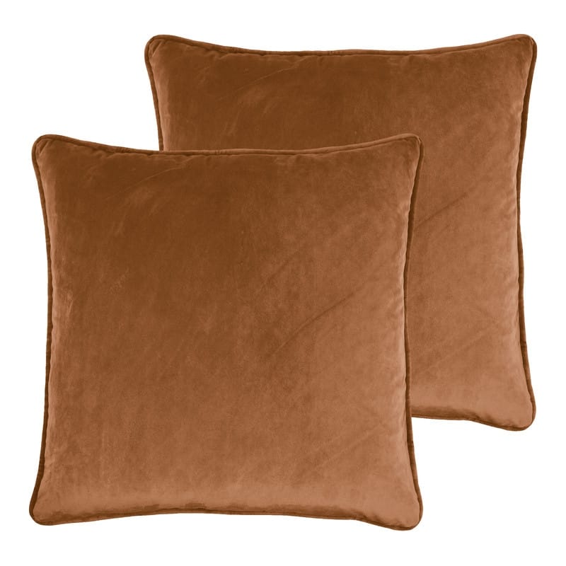 Sherry Kline Elite Velvet Corded Edge - Feather/Down Fill, Zippered, Set of 2 Pillows