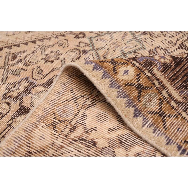 ECARPETGALLERY Hand-knotted Antalya Vintage Beige Wool Rug - 5'3 x 10'8