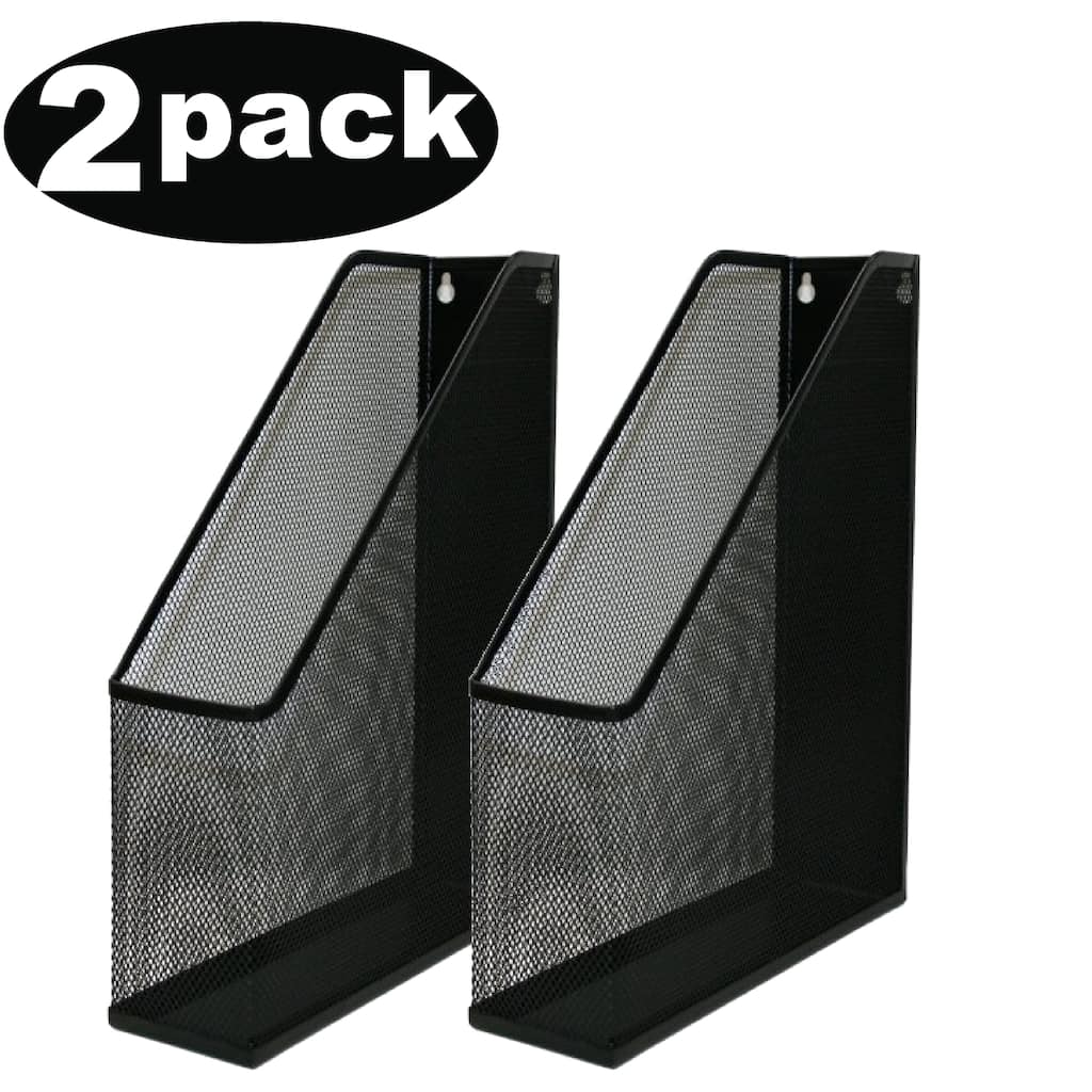 Mesh Steel Wall mount Hanging or Desktop Magazine Document Letter Mail File Holder 12 In. H 10 In. L 3 In. W